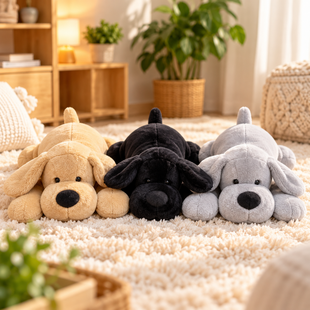 Cozy Puppy Friends Plush Trio