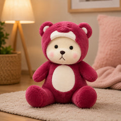 Berry Hooded Bear Plush Soft Toy