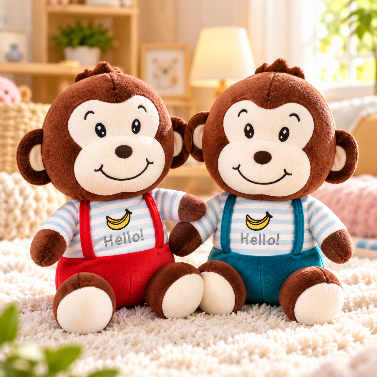 Bestie Monkey Plush Duo
