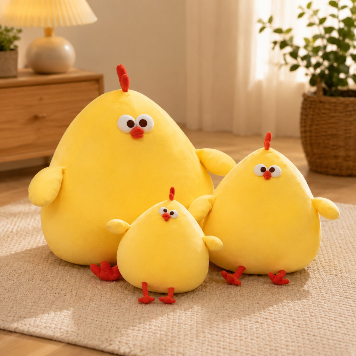 Sunny Chick Family yellow plush soft toy set