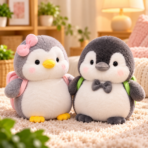 Adventure Penguin Couple Plush
