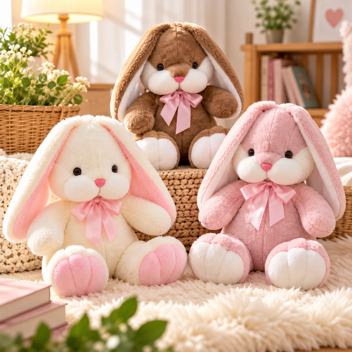 Classic Bunny Trio Plush
