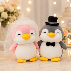 Penguin Wedding Couple Plush Soft Toy Set